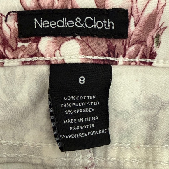 Needle & Cloth Floral Print Skinny Ankle Jeans - Picture 6 of 6